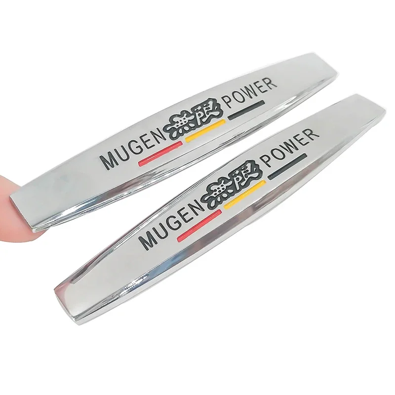 2 قطعة الحاجز الجانب السيارات تصفيف السيارة ملصق اكسسوارات ثلاثية الأبعاد شعار معدني شارة ل MUGEN شعار لشركة فولكس فاجن فولكس فاجن هوندا سيفيك CRV #3