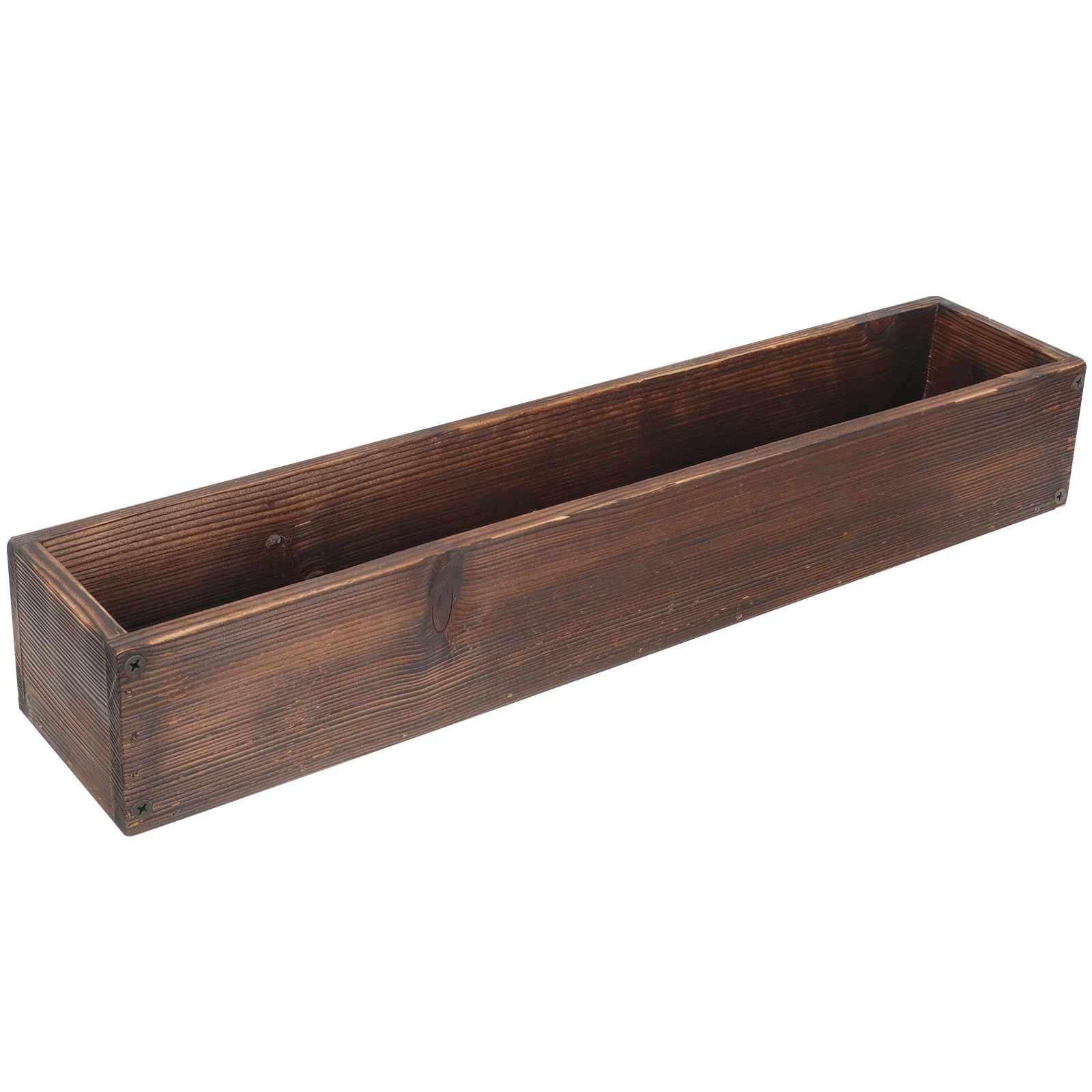 Succulent Wooden Box Carbonized Wood Flower Box Indoor And Outdoor Balcony Planting Box Pot Antiseptic Wood Flower Pot Plant