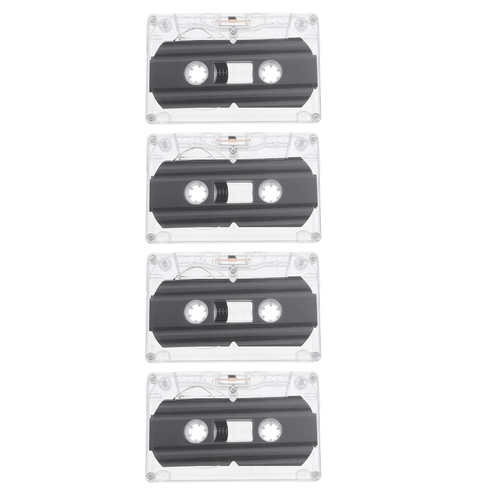 4 Pcs Blank Audio Tape Empty Cassette Accessory Handcraft Tapes for DIY Material