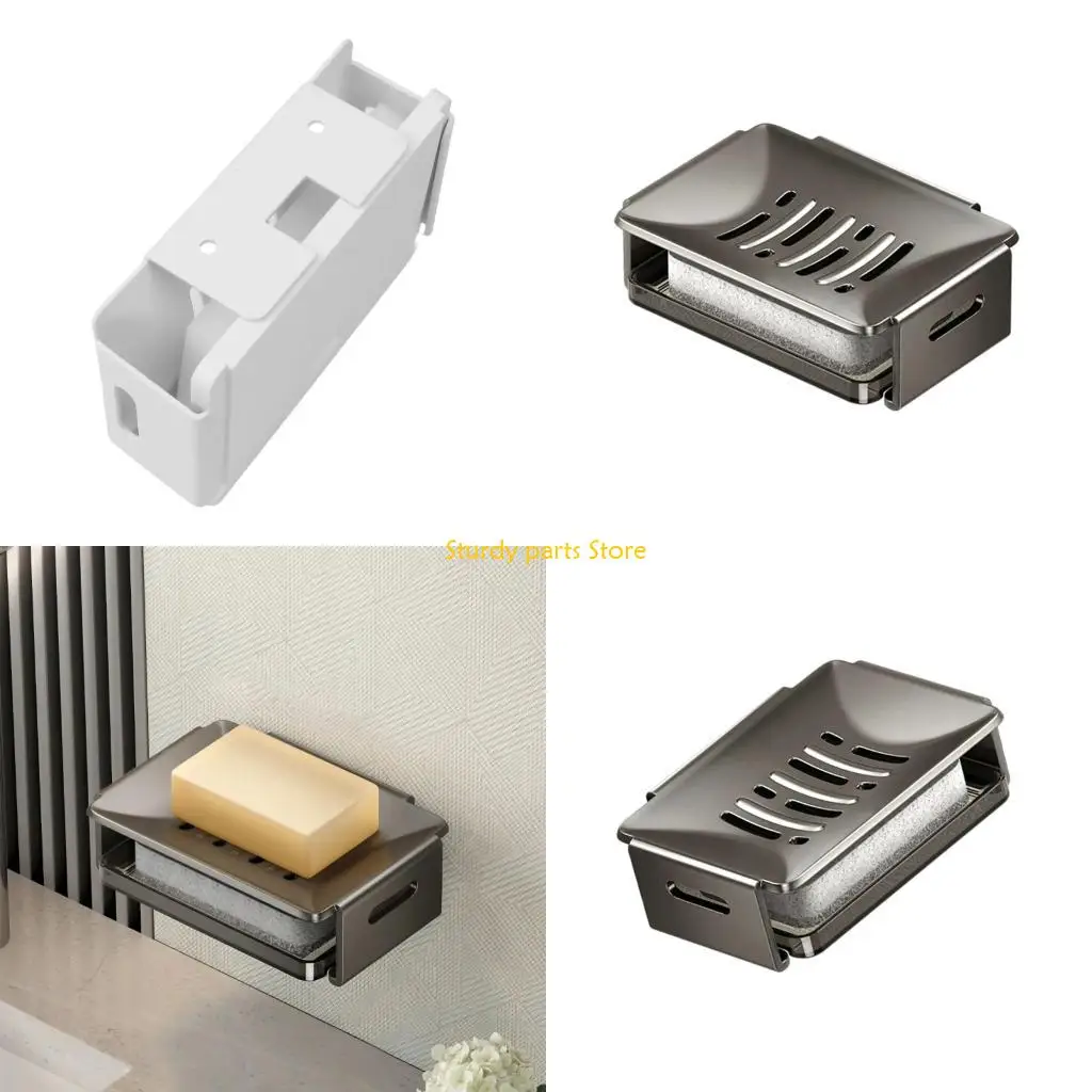 

97QC Нержавеющая алюминиевая мыльница Водонепроницаемая нескользящая конструкция с дренажными отверстиями Легко чистящаяся для в