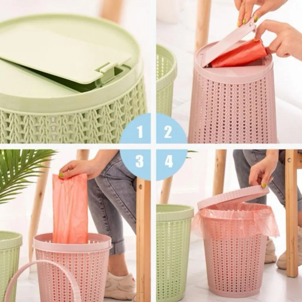 Paper Basket With Hollow Rubbish Bin For Neat Spaces Convenient And Practical Trash Basket Trash Can