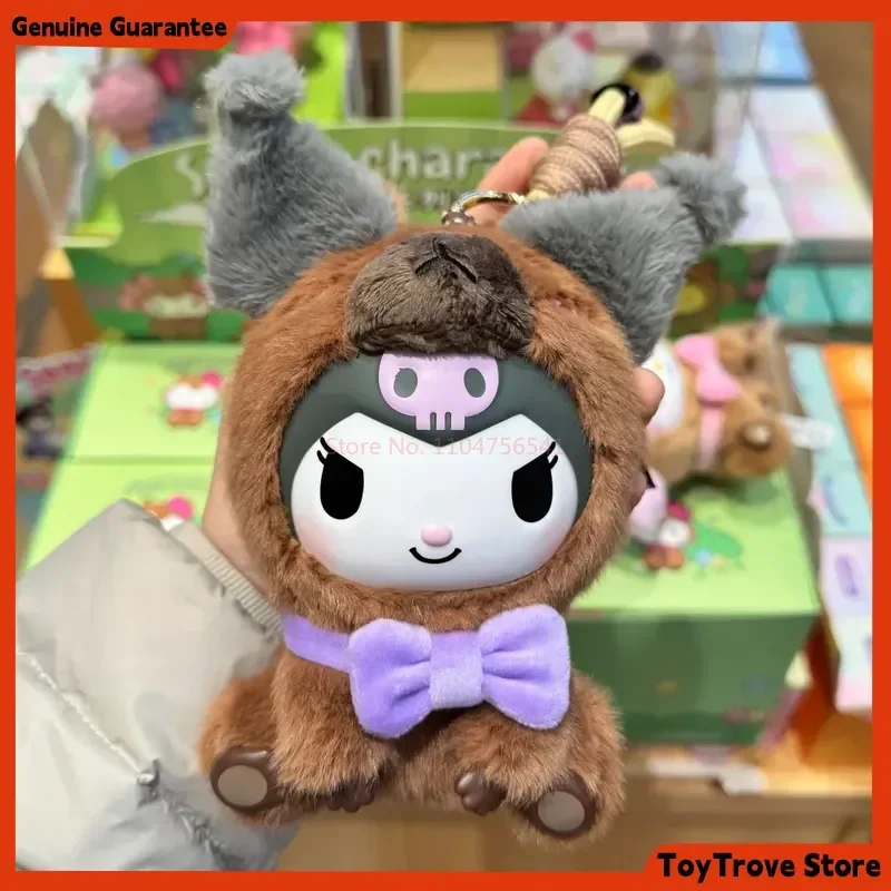 Персонажи Sanrio, буддийская капибара, серия слепая коробка, виниловое лицо, плюшевая аниме-фигурка Kt Cinnamoroll Melody Kuromi Pom Pom Purin