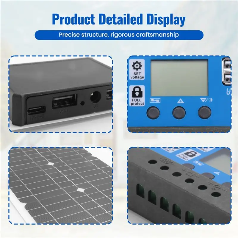 AT05-180W Solar Panel Kit 12V With Controller For Caravan Boat RV