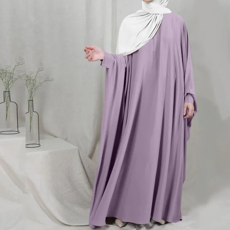 Eid donne musulmane preghiera indumento vestito Abaya lungo Khimar manica a pipistrello caftano Ramadan abito Abaya vestiti islamici Niqab Burka