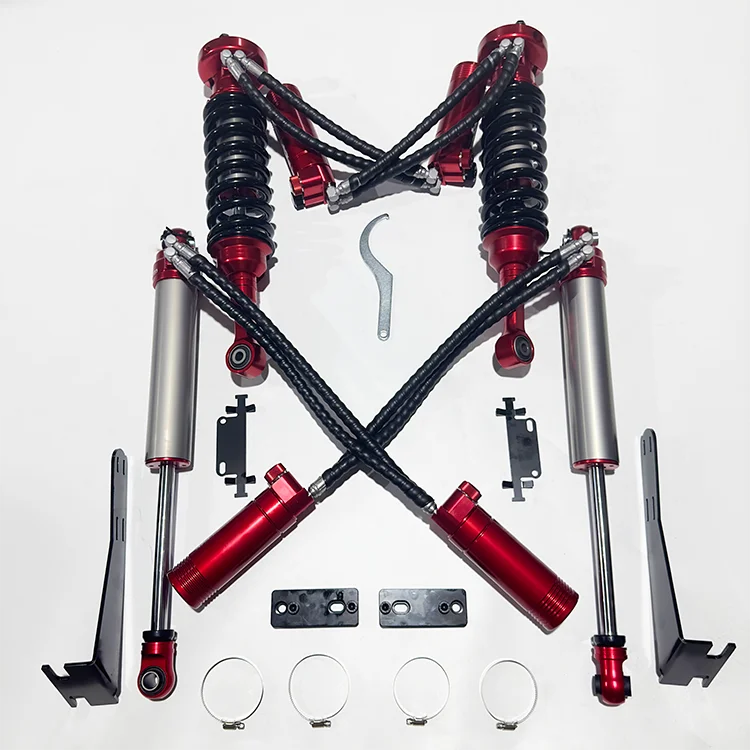 4x4 Off-Road 2,5 Durchmesser Dual Oil Line 2 Zoll RedCompression Rebound 12 Abschnitte ROT