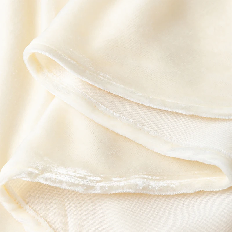 100% 桑シルク裏地女性ベルベットシルクミディスカートフィッシュテールスタイルソリッドカラースリットヘムラインシックなスカートオフィスレディ M1446