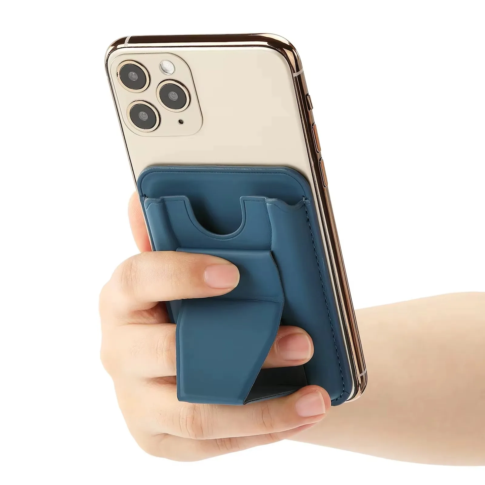 Foldable Wallet Card Phone Holder 3M Adhesive Phone Grip Bracket for iPhone Case Wallet Card Holder Universal Card Pack Stand