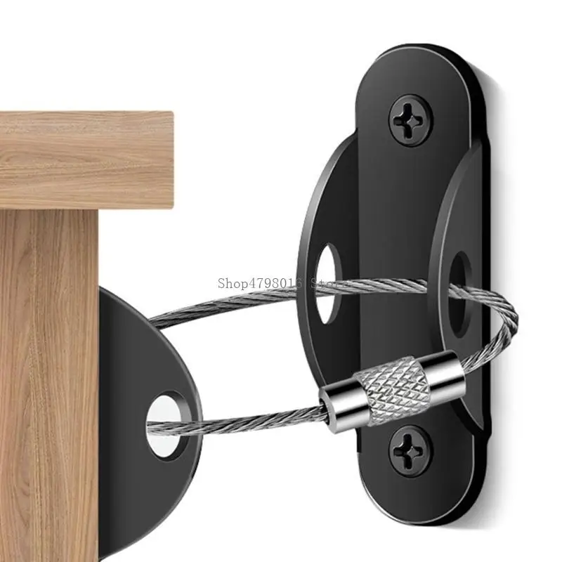 2pcs Furniture Anchors Stainless Steel Sturdy Wall Straps Furniture Safety Straps Prevent Accident for Furniture Safety