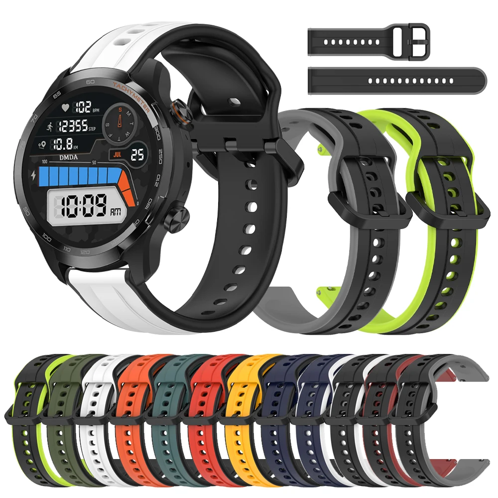 Ремешок силиконовый для TicWatch Pro x/3 Ultra GPS/LTE, наружный браслет, аксессуары для часов, 20 22 мм