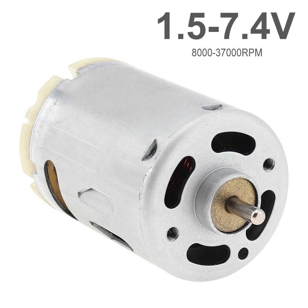 

R540 DC Motor 1.5V-7.4V 37000RPM High Speed High Power Brush 540 Micro Motor for Bench Drill Vacuum Cleaner Small Appliances