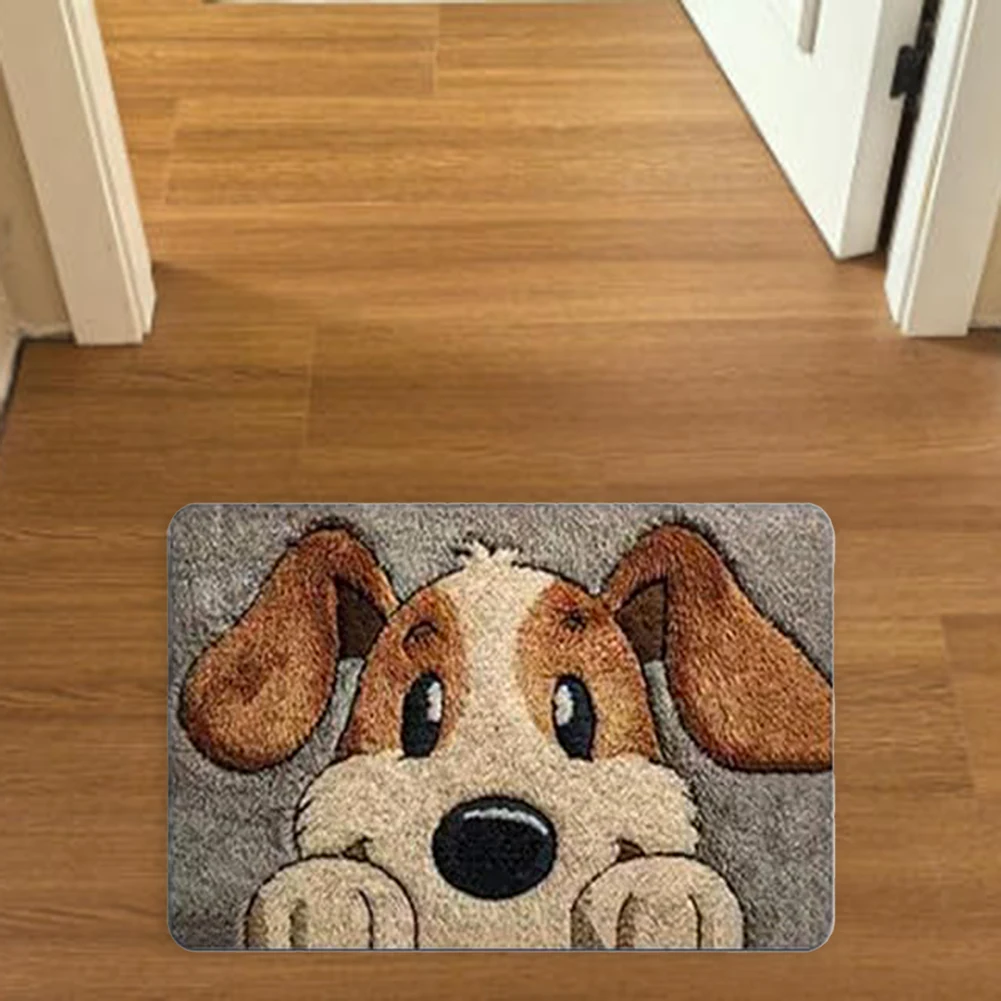 

2/3pcs Non-Slip Machine Washable Runner= Rug Low Pile Carpet With Rubber= Backing, Puppy=Dog Design Soft Floor Mat For Hallway