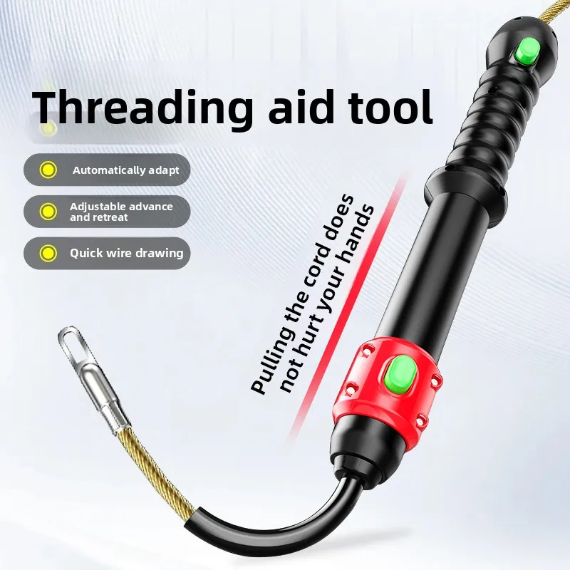 

New electrician threading aid manual wire pipe dark wire single wire pusher wall pipe auxiliary lead artifact