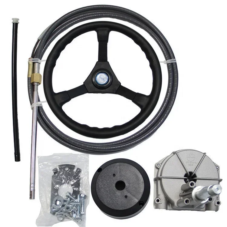 Marine Boat Outboard Rotating Mechanical Steering System Cable Wheel Outboard hydraulic Steering Gear Helm