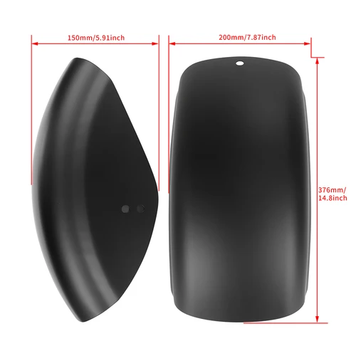 Imagen 2 del producto Guardabarros trasero de Metal para motocicleta, cubierta de protección corta negra/sin pintar para Harley Sportster XL883 1200 72 48