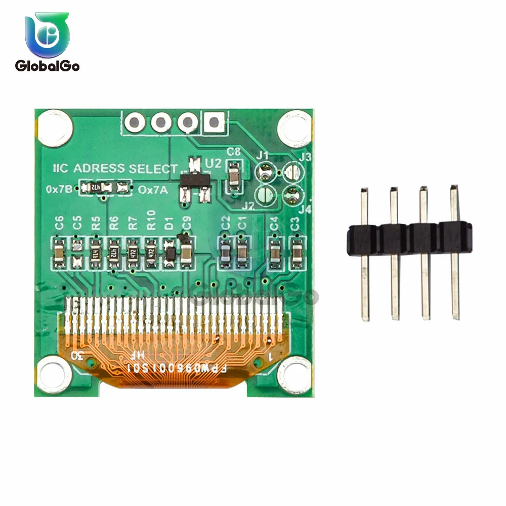 0.96 인치 OLED 모듈 IIC/I2C 인터페이스 드라이버, 128X64 12864 LCD 스크린 보드 arduino용 흰색 파란색 디스플레이