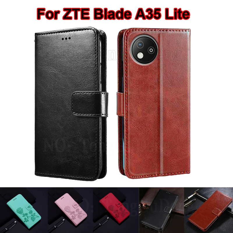 Magnetic Phone Case For ZTE Blade A35 Lite чехол на Leather Capa Wallet Cover For Carcasas ZTE Blade A35 Lite Mujer Hoesje 4.95