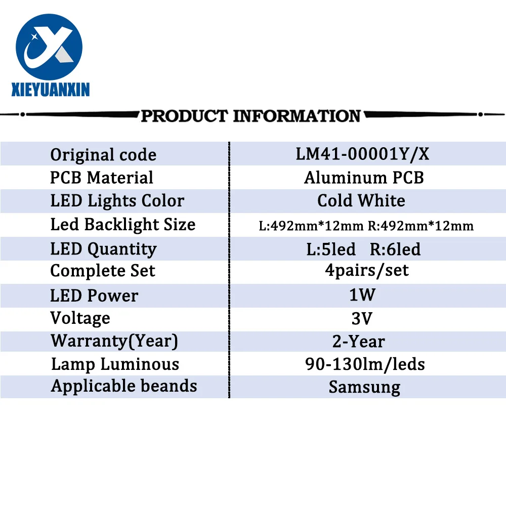 10ชุด40คู่บาร์ LED ทีวีสำหรับซัมซุง UA46H-L 46นิ้ว UE46EH5000 UN46FH5003 UE46H5303 UE46H6204 UN46EH5300 UE46EH5450