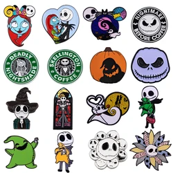 The Nightmare Before Christmas Anime Pins for Backpacks Badges on Manga Enamel Pin Accessories Jewelry Brooches New Year Gift