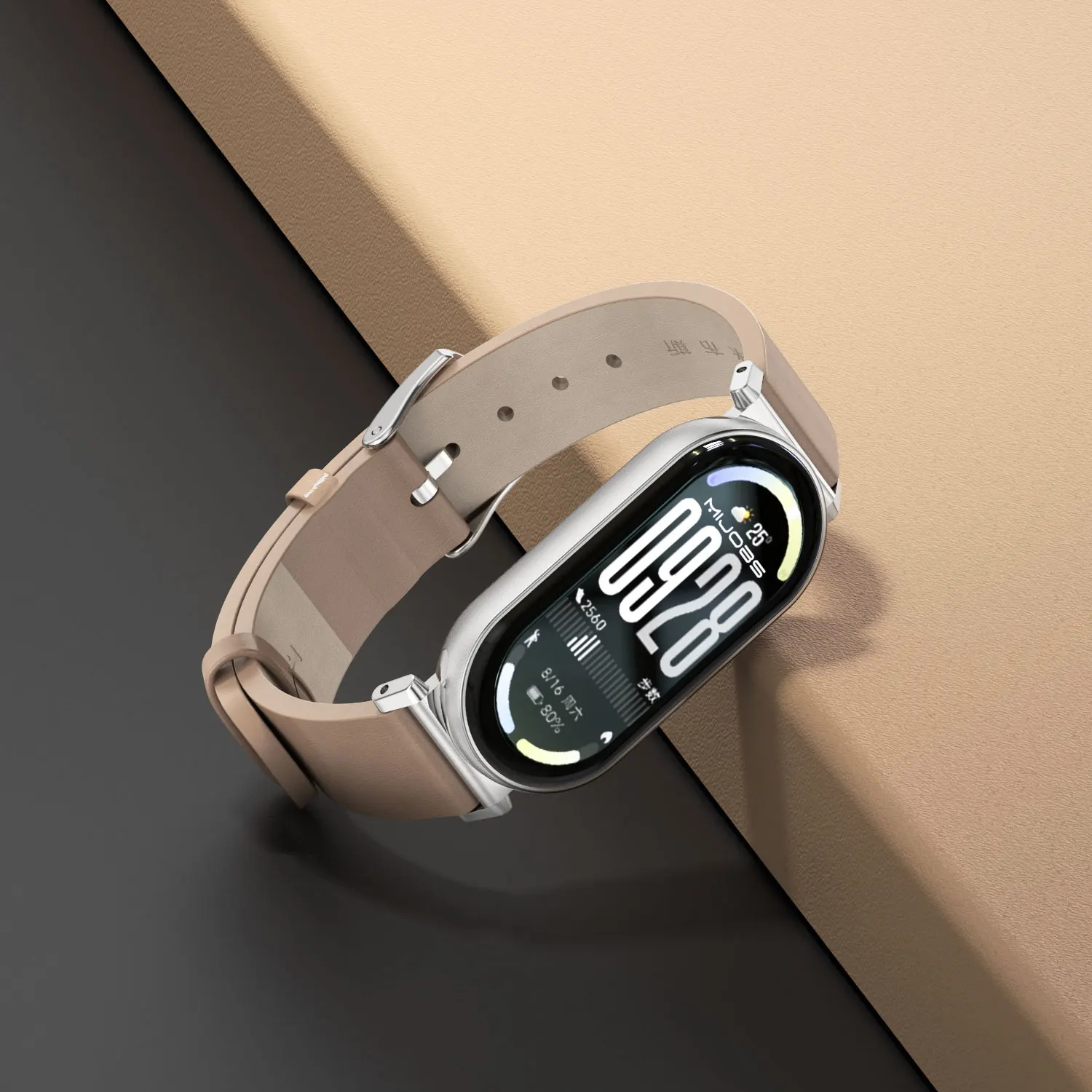 Mi Band 8 9 10 Strap Leather Bracelet for Xiaomi Smart Band 10 Watch Miband 9 Wristbands
