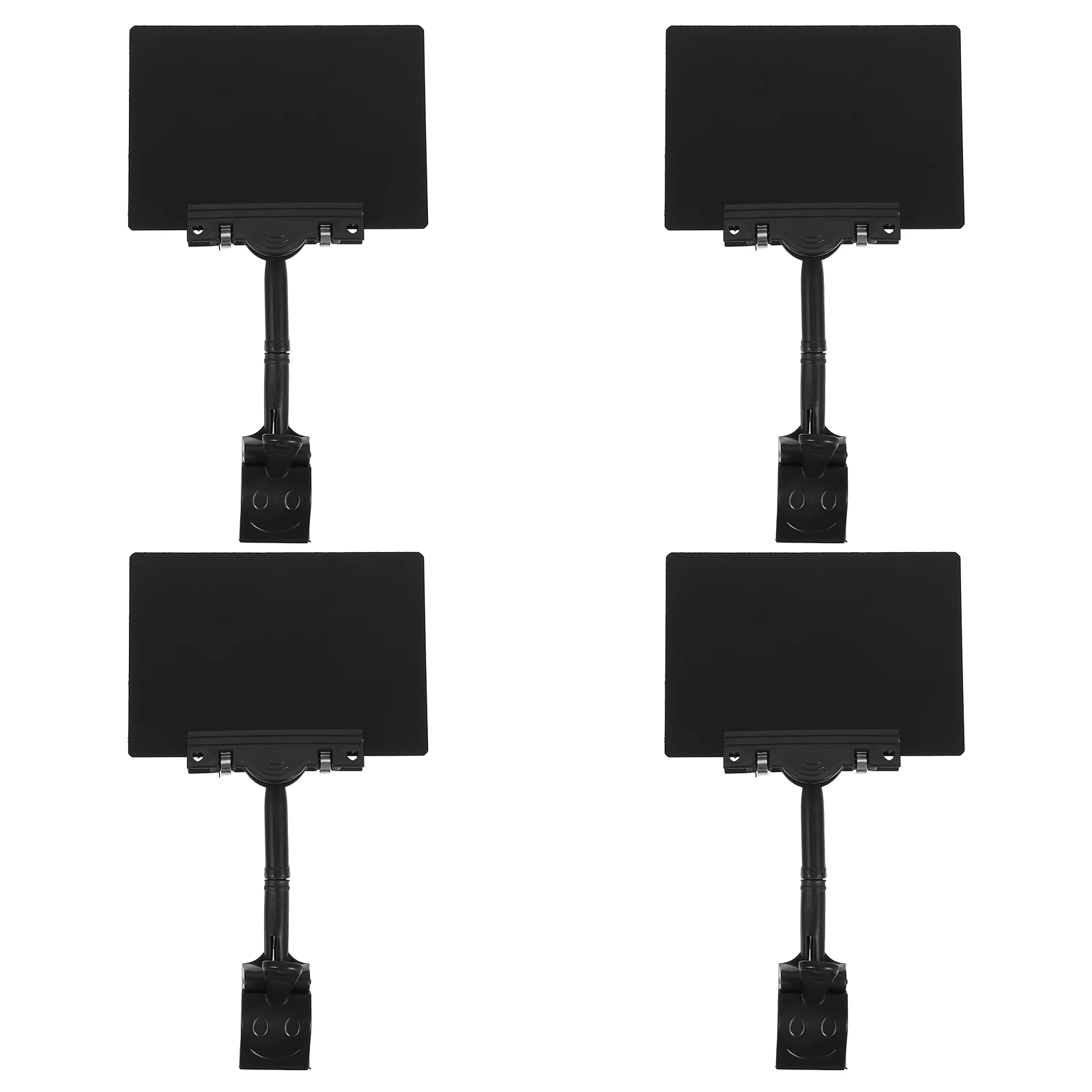 

4 Pcs Rotary Clamp Bracket Tag Chalkboard Signs Mini Hanging Clip Display Desk Accessories Blackboard Shelf