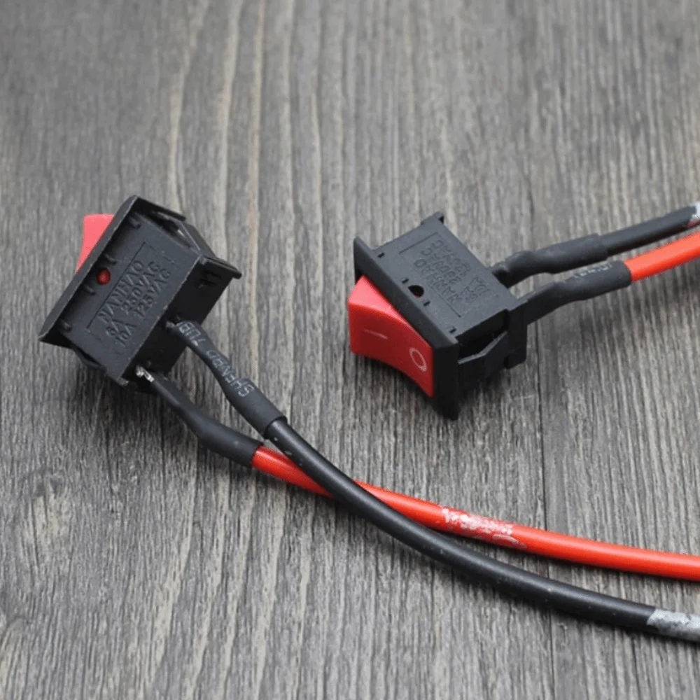 

10Pcs ON/OFF Mini Rocker Switch Pre-Wired 2/3 Pin Toggle Switch Terminal 15CM 2/3 Gear Controller Power Switch Motorcycle Use