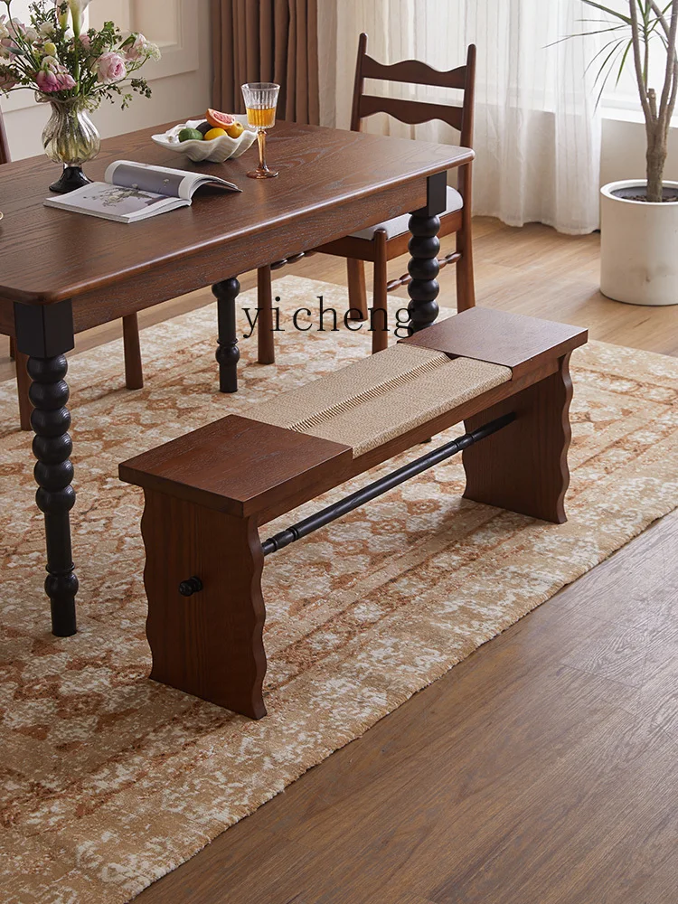 

TWR home shoe changing stool living room dining table bench solid wood bedroom