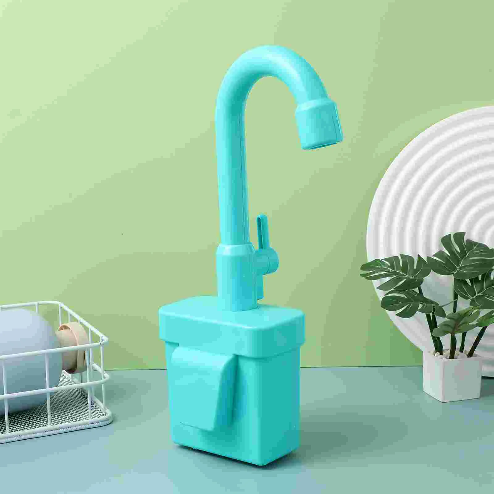 Play Sink Faucet Kitchen Dishwasher Toys Miniature Dollhouse Accessories Fake Flume