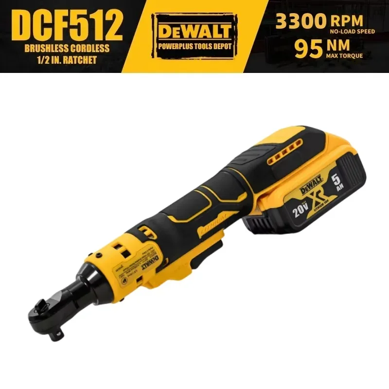 Dewalt DCF512 1/2 Inch Brushless Ratchet Right Angle Wrench LED Cordless Driver Variable Speed Power Wrench 20V Power Tools