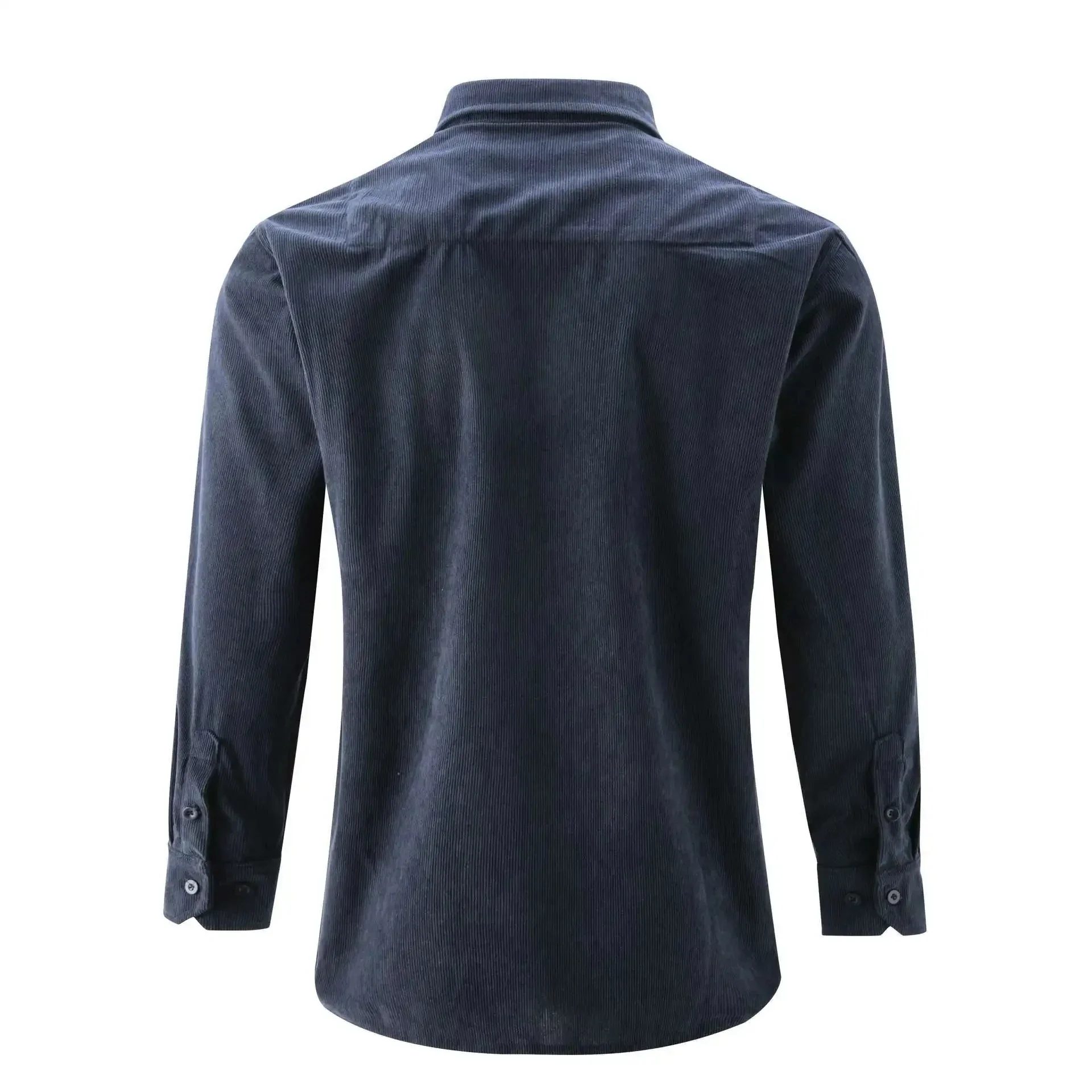 New Men Long Sleeve Shirts Casual Cotton Shirt High Quality Solid Color Corduroy shirt Brand Clothing Male Blouses Shirt jacket