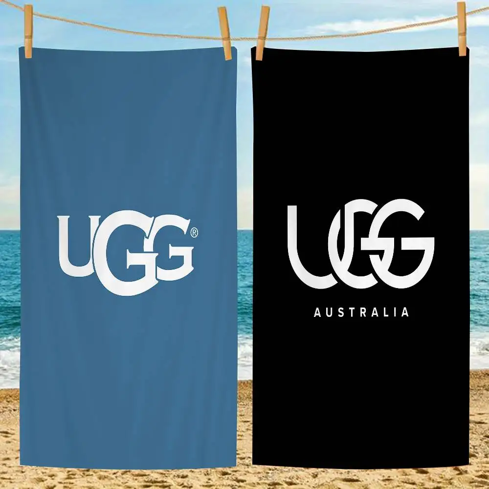 U-UGGS LOGO Anime Beach Swimming Towel Soft Absorbent Washcloth Children's Gifts For Kids Travel Camping Gym