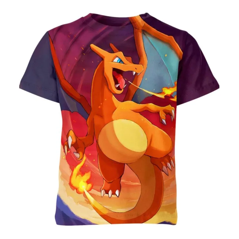 2024 estate nuova serie Pokemon stampata in 3D ragazzi ragazze cartone animato girocollo ventilare t-shirt festa per bambini Costume Cosplay