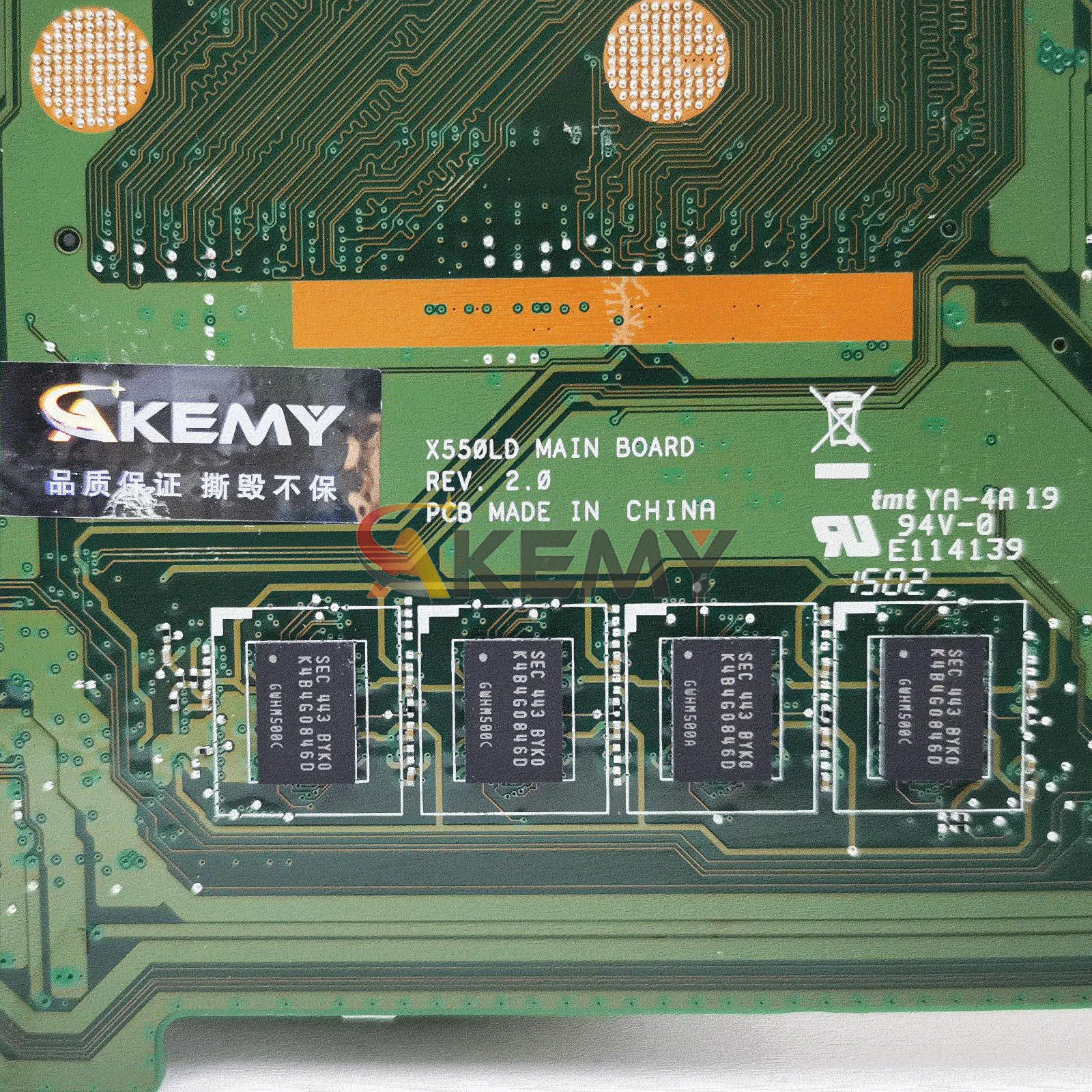 Placa base para ordenador portátil X550LD para ASUS VivoBook X550LN X550LD R510L X550L X550LC X552L X550LB Y581L con CPU I3 I5 I7