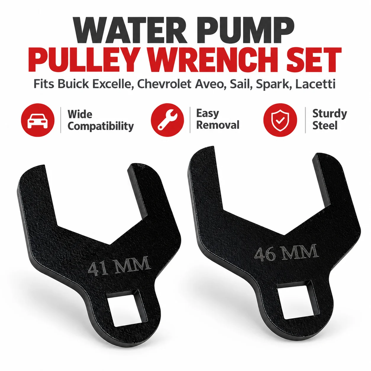 41/46mm Removal Car Pump Water for GM 1.6L Wrench Tool Kit Timing Belt Tension Spanner Joint Wheel Adjustment Accessories