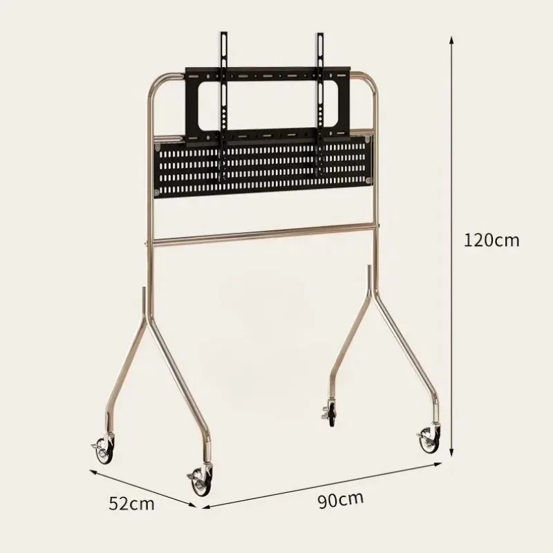 Nordic Simple TV Rack Durable Stainless Steel TV Mount Stand 32-75 Inch TV Compatible Multifunctional Office & Home Flexible Use
