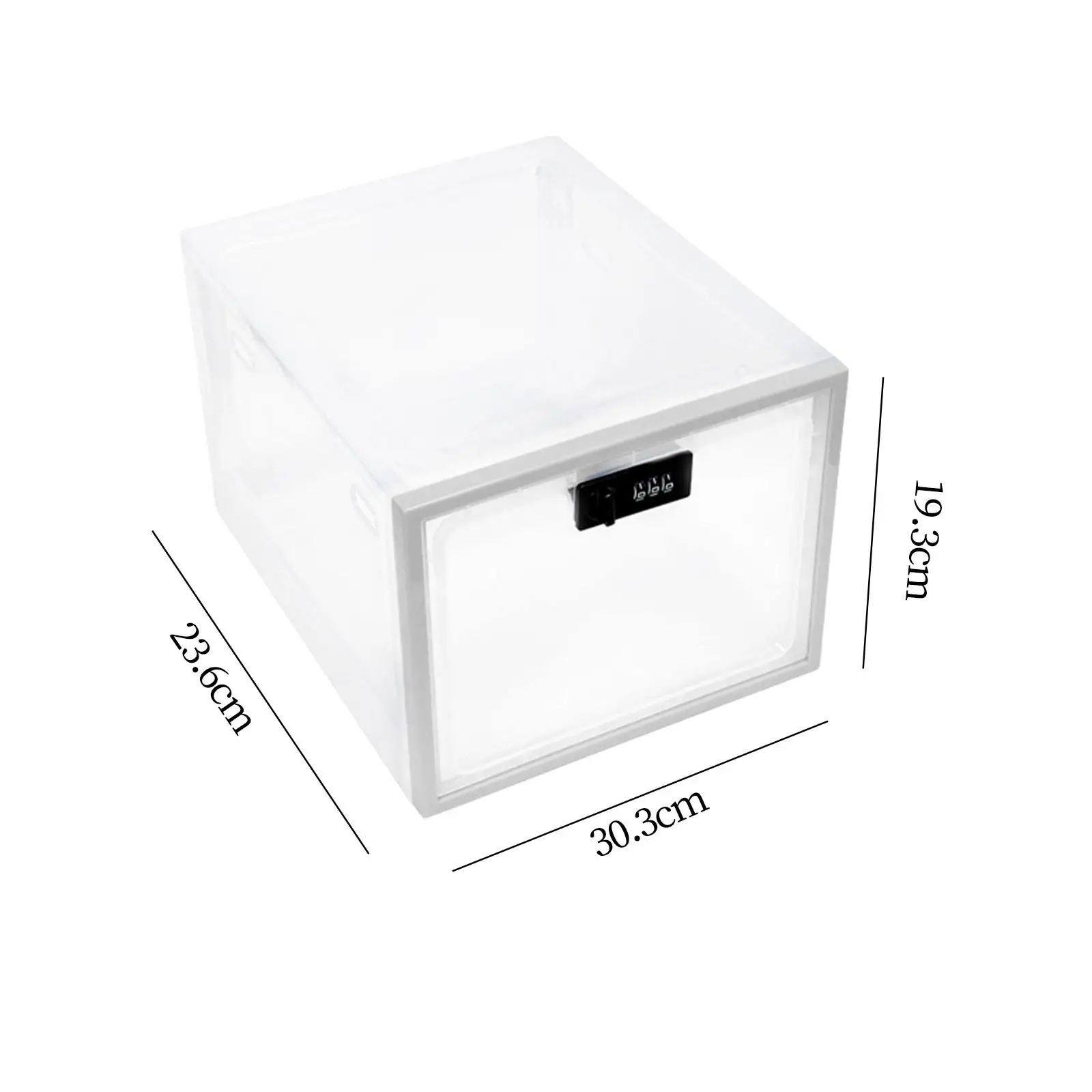 1x Lockable Box Lockable Storage Bin Stackable Plastic Childproof Organizer Compact Childproof for Kitchen School