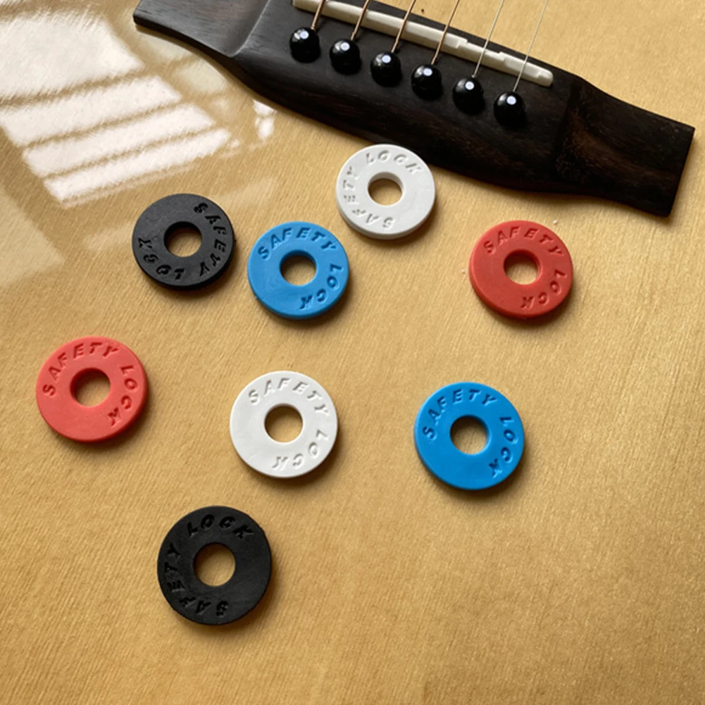 10Pcs Guitar Strap Locks Silicone Guitar Protector Anti-Slip Guitar Strap Locking Protector Electric Guitar Accessories