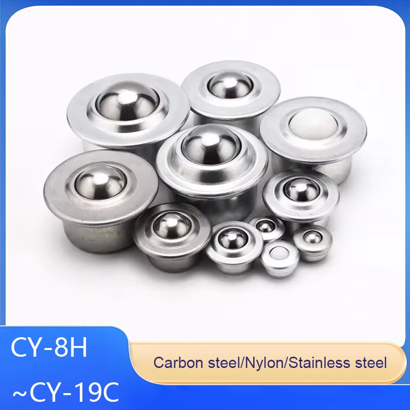

10pcs Heavy-duty Universal Roller Ball Eye Wheel Sizes: CY-8/12/15/22H CY-19C Suitable for Electronics Hardware Machinery Etc.
