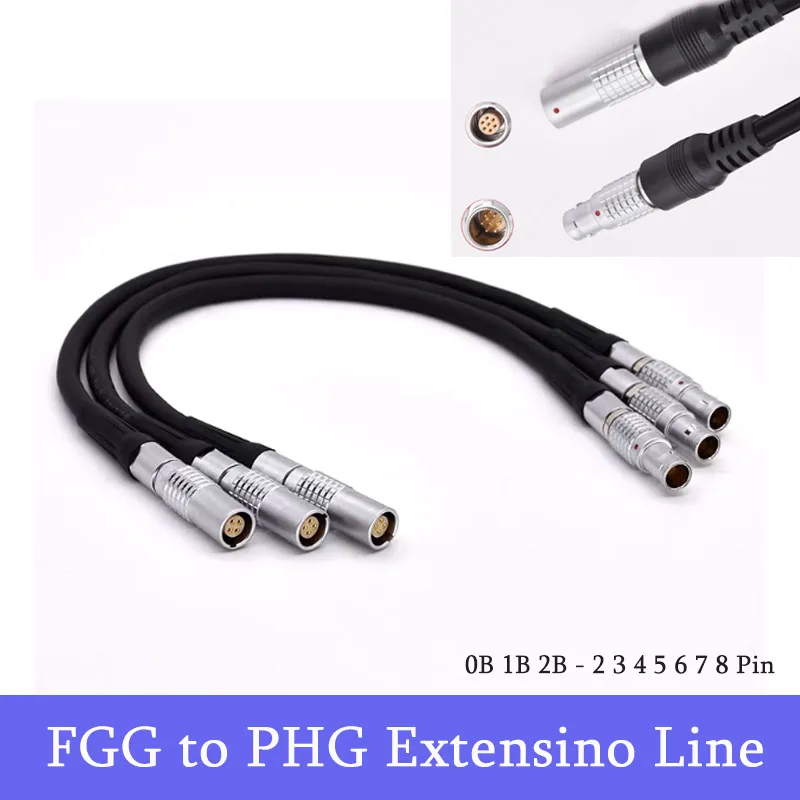 

FGG 0B 1B 2B to PHG Signal Extension Wire 2 3 4 5 6 7 8 Pin Push-pull Self-locking Connector Cable Compatib w LEMO Aviation Plug