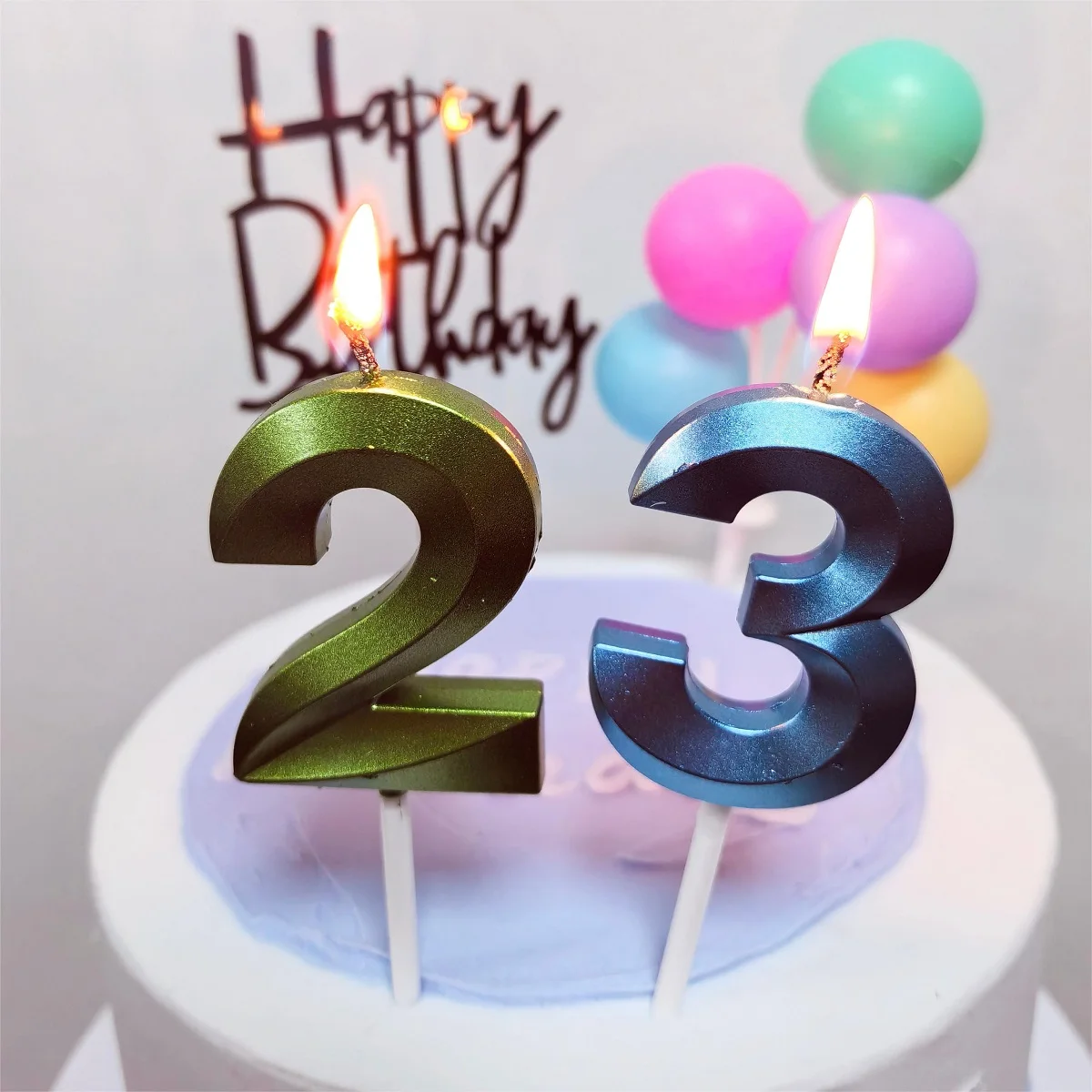 Number Candles Cake Decorations Green Blue Years Birthday Holiday Wedding Valentine‘s Day Boy Girl Colorful Party Supplies