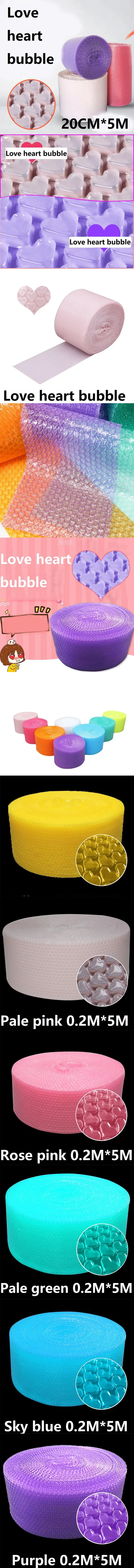 0,2*5M Puffer Verpackung Herz Blase Wrap Bubblewrap Blase Papier Schaum Rolle für Verpackung Puffer Wrap Beutel – Detail 1