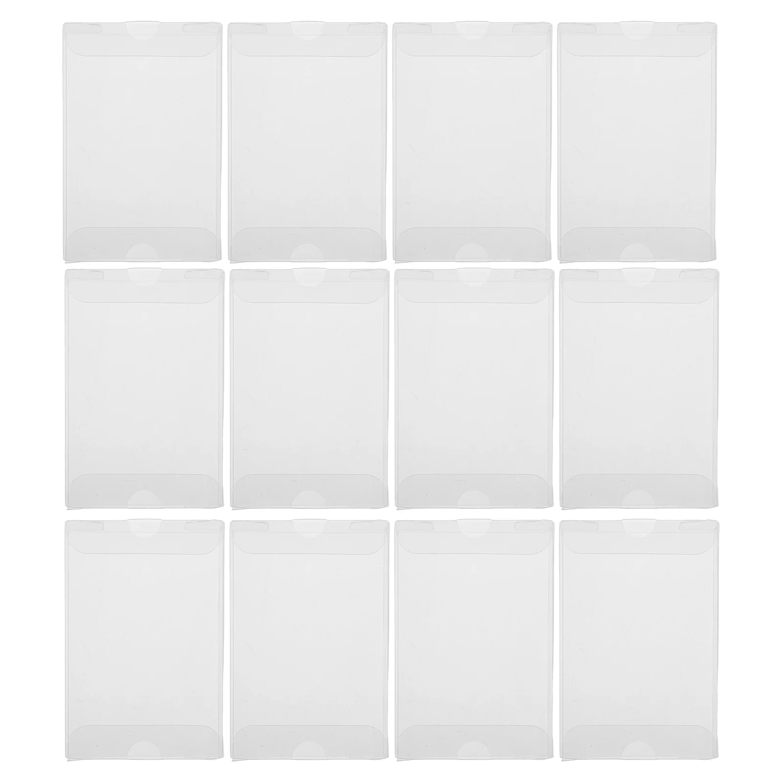 

12pcs Magnetic Tape Protection Box 4.3"X2.8" Clear Pvc Cassette Storage Case Dustproof Organizer For Audio Tapes Display Holder