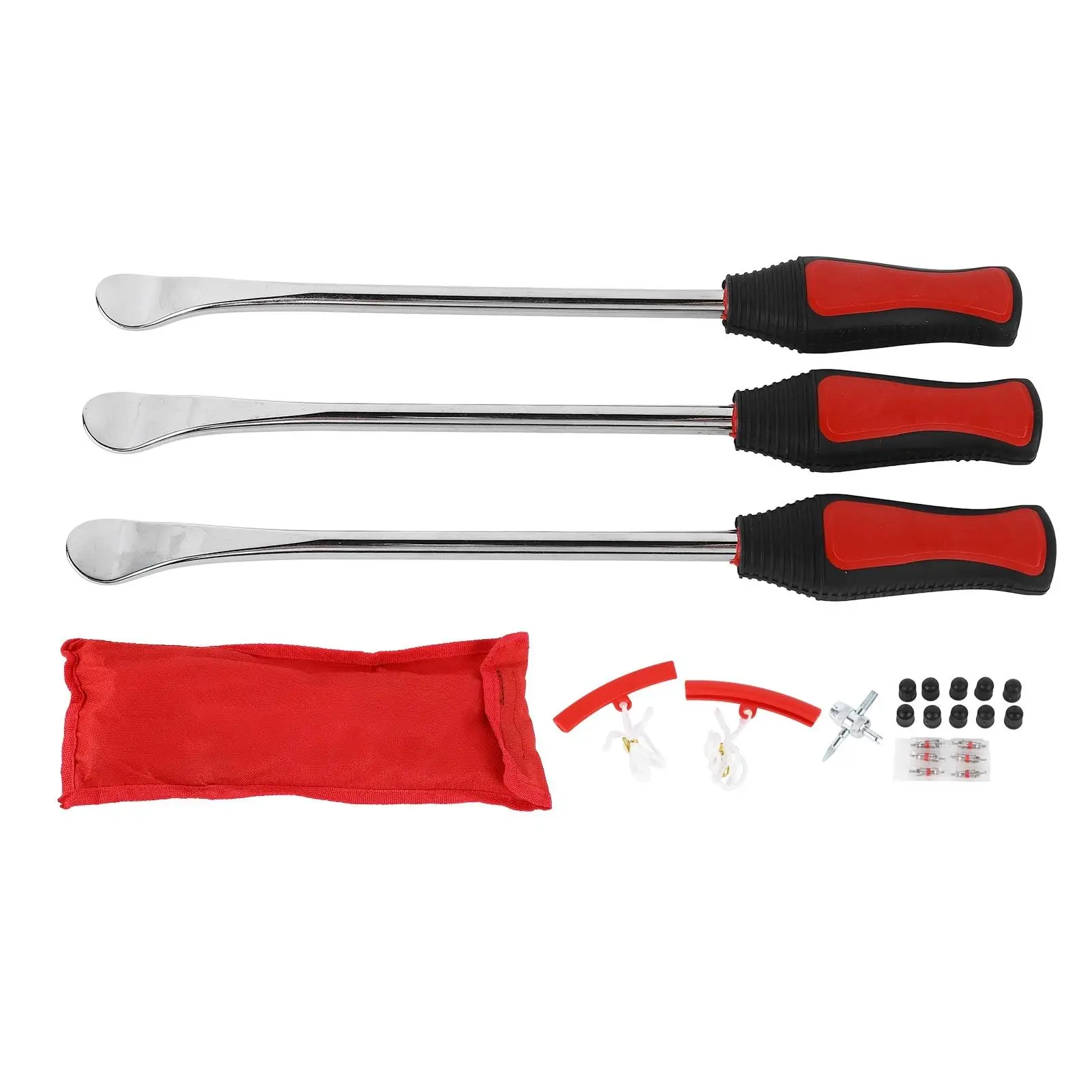 

Tire Spoon Lever Tool Kit Protective Cover Valve Cores Tire Changing Removal Tool for motorcycle Bicycles