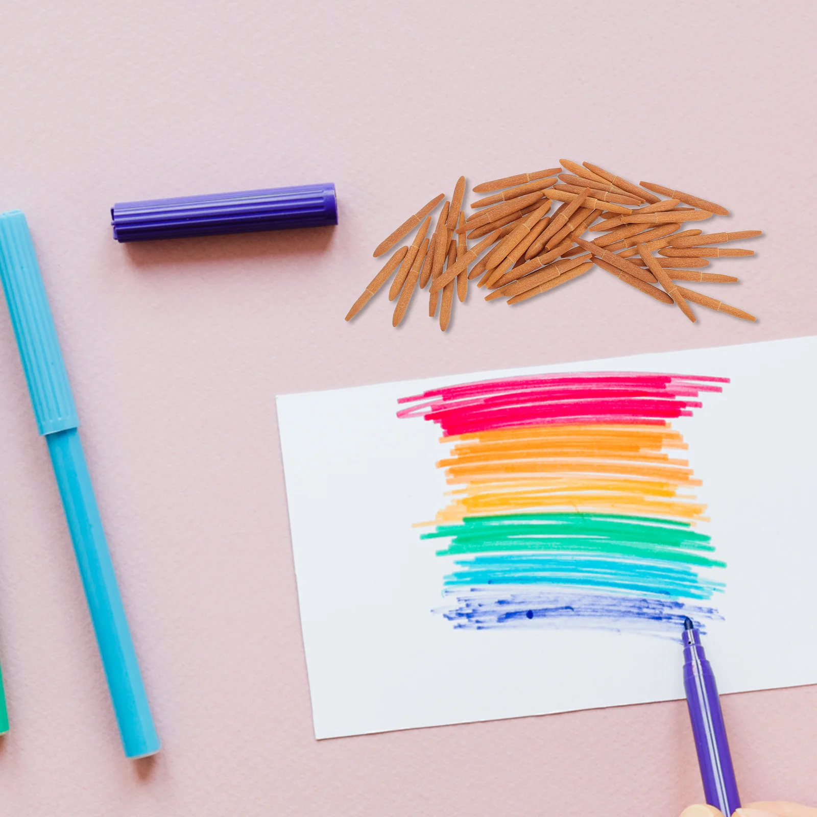 

50Pcs Replacement Tips for Paint Markers Dual Tip Compatibility Strong Versatility Ideal for Graffiti Sketching Detailing