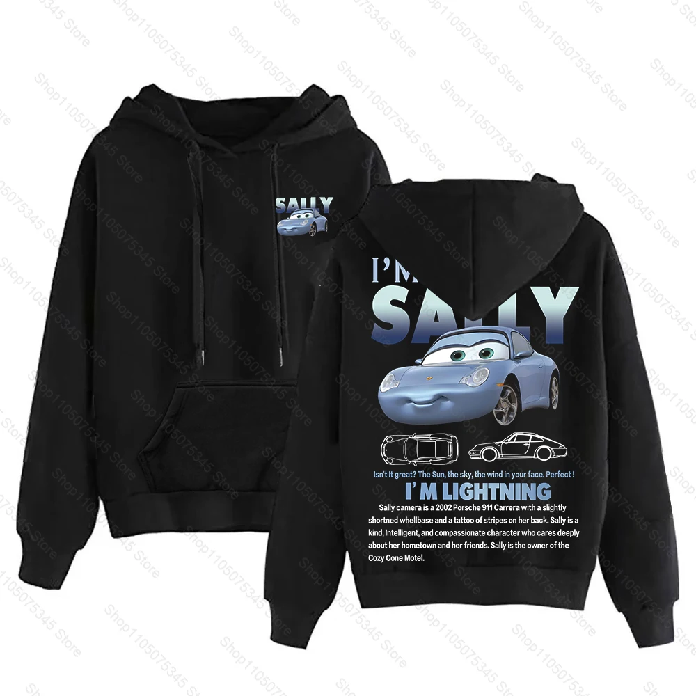 متعة سالي أنا البرق ماكوين سيارة مطبوعة هوديي الرجال النساء الخريف والشتاء الملابس القطنية الحب هدية للزوجين للجنسين