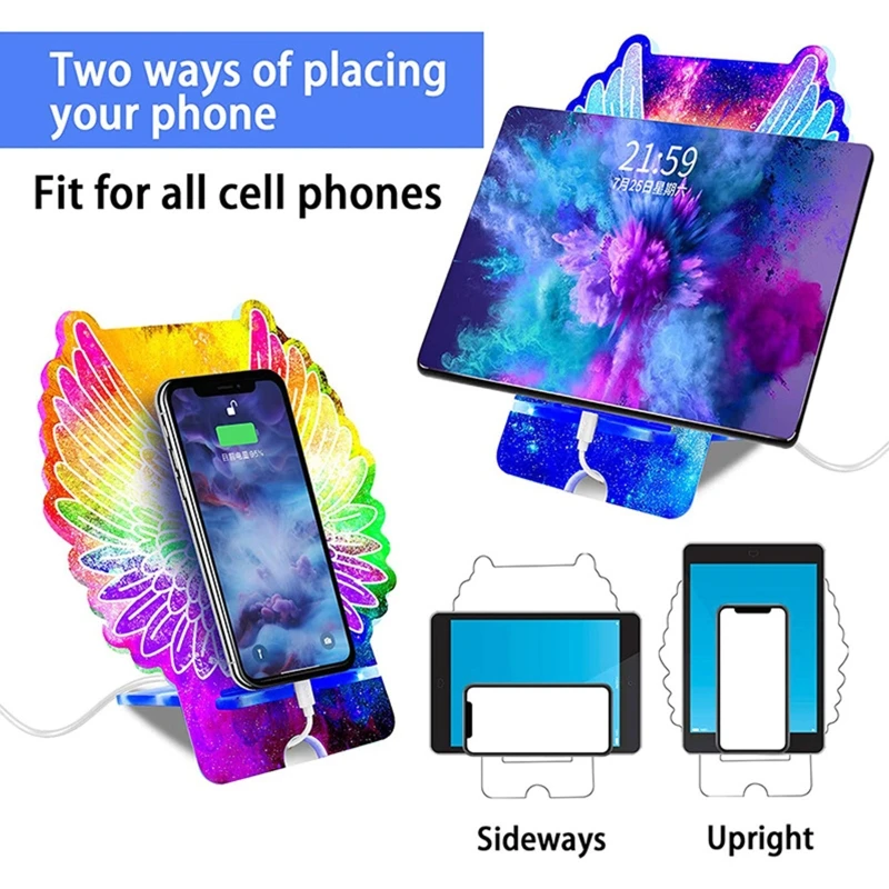 Phone Holder Silicone Molds for Phone Stand Large Wings Resin Phone Stand Mold Epoxy Casting Molds for DIY Mobile Phone Holder