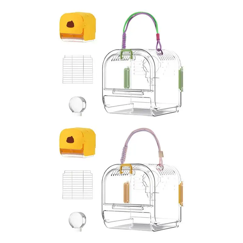 

Parakeet Bird Cage Nest For Parakeet With Easy-Clean Pull Out Tray Foldable Bird Supplies Nesting With Breathable Spacious