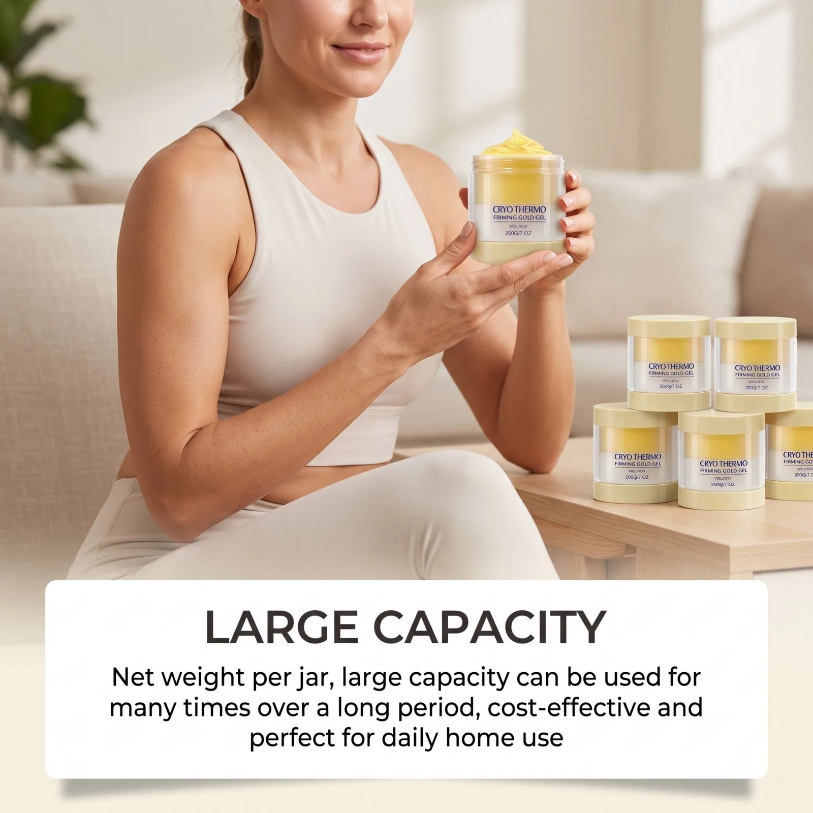 Cryo Thermo Straffendes Gold-Massagegel Hautstraffendes Lifting- und Feuchtigkeitsgel mit Aloe Vera Nano Golden Körperpflege Entgiftungsgel 200g – Detail 6
