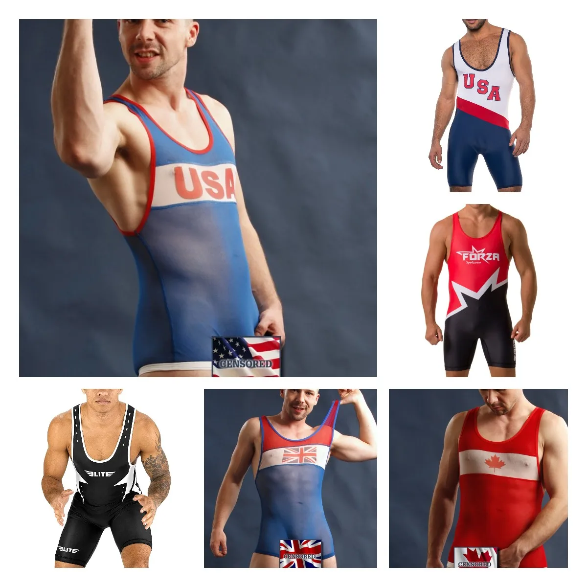 Running Wear Custom Wrestling Singlets Suit Boxing Triathlon Country USA Bodysuit Iron Men Swimwear Fitness Skinsuit Sleeveless