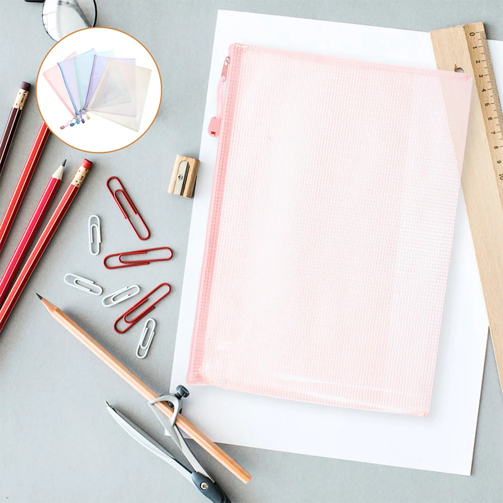 

Пластиковая сумка для хранения документов, сетчатые мешочки на молнии для образовательных принадлежностей