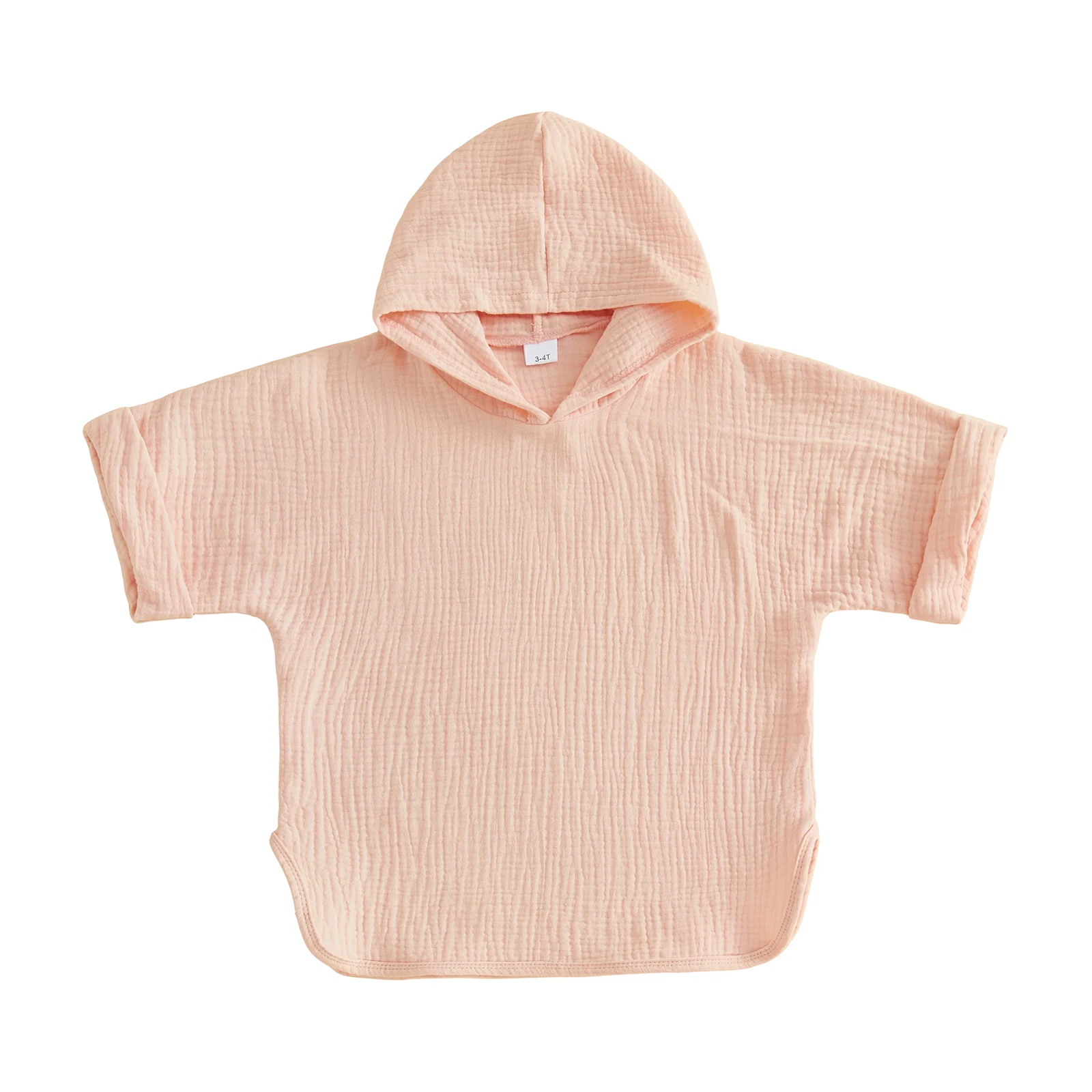 Kids Swim Cover-up Toddler Hooded Bath Towel Solid Beach Clothes for Girls Boys